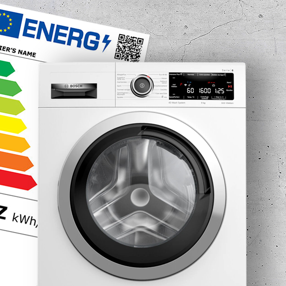 energieklasse bij wasmachines en drogers